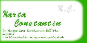 marta constantin business card